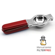 Высококачественная соковыжималка для лимона из нержавеющей стали с силиконовыми ручками, ручная соковыжималка для цитрусовых, Соковыжималка из нержавеющей стали