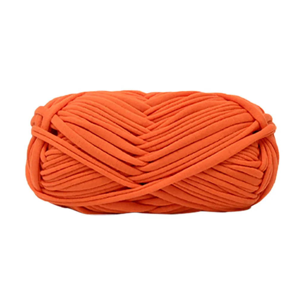 Для домашнего использования крючком нить хлопок и Шерсть Ручная тканая корзина толстый вязаный Одеяло нитки для вязания пряжа для ручного вязания - Цвет: Оранжевый
