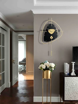 

Luxury Large Creative Nordic Wall Clock Modern Design Pendulum Creative Wall Clock Living Room Reloj De Pared Wall Watch