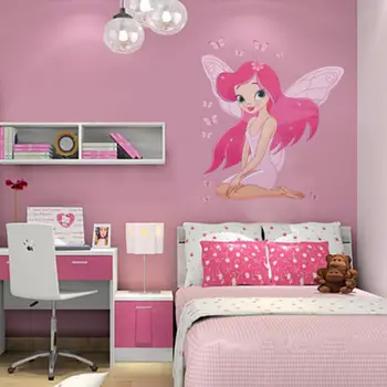 

Girls Wall Sticker Princess Home Decor Fairy Princess Butterly Decals Wall Sticker Girls Room Decor Painting Calligraphy