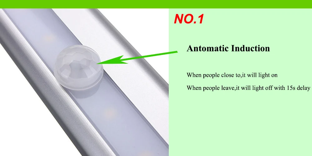 LED Night Light Motion Sensor Wireless PIR Battery Bookcase Closet Wardrobe Lamp Under Cabinet  Lights Kitchen Stairs Lighting (19)