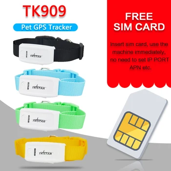 

TKSTAR TK909 waterproof Global Locator Real Time GPS Tracker For Pet Dog/Cat /IOS /Andriod App free website service with charger
