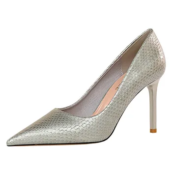 

Pointed shallow mouth pumps sexy office ladies shoes high heel shallow mouth shoes 9 cm high heels shoes for ladies