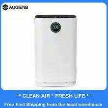 AUGIENB 1" Большой комнатный очиститель воздуха для дома, настоящий HEPA фильтр, запах аллергии для удаления дыма, пыли, VOCs, пыльцы, Pet Dander
