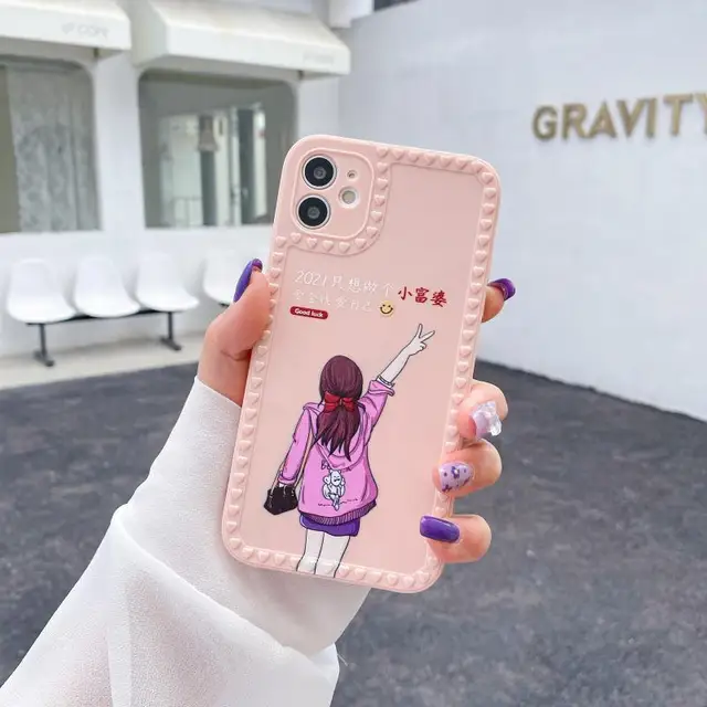 Creative Cartoon Cute Silicone Elastic Soft Case For IPhone 12 11 Pro Mini XR X XS Max 7 8 SE 2020 6 6s Plus Original Cover T3