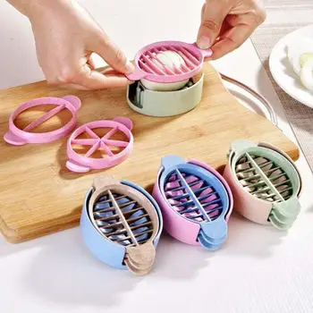 

Multifunction Practical Cut Egg Slicer Wheat Straw Egg Cutters Triple Dividers Splitter Slicer Fancy Egg Cutter Kitchen Tools