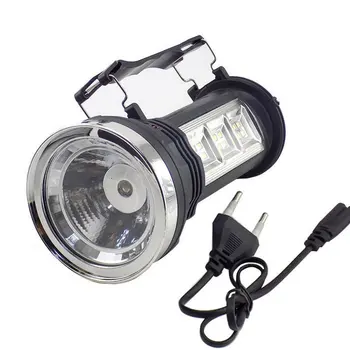 

Three Button Portable Led Flashlight Solar Power Rechargeable for Hiking Camping High Bright Low Power Consumption
