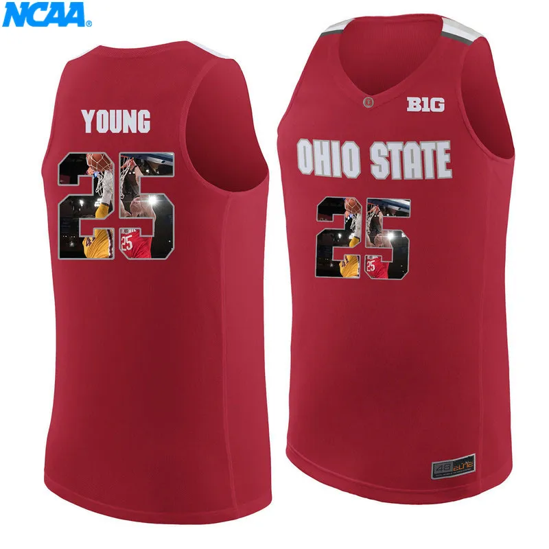 Новое поступление, высокое качество, Ohio State Young#25, Спортивная футболка для колледжа, трикотажные изделия, S-XXXL - Цвет: 6