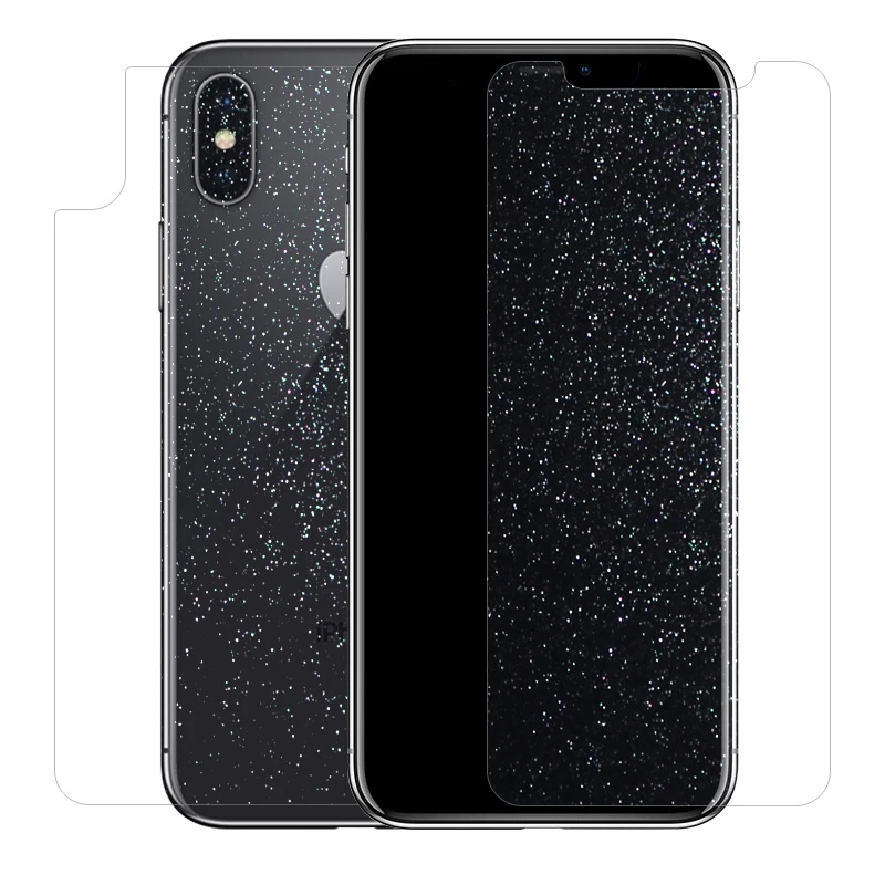 Передняя Задняя Алмазная блестящая мягкая пленка для iPhone XS Max XR X защитная блестящая мягкая защитная пленка