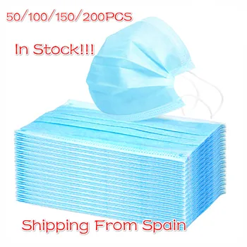 

50-200PCS Disposable PM2.5 Mask mascarillas Three-layer Meltblown Cloth Dust-proof mascarilla boca Health Care In Stock