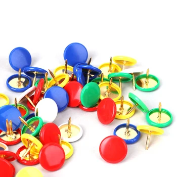 

300 pcs/lot Cute Color Cork Board Pins Thumb Tacks Kawaii Metal Drawing Push Pins Map Pin For Decoration Office School Supplies