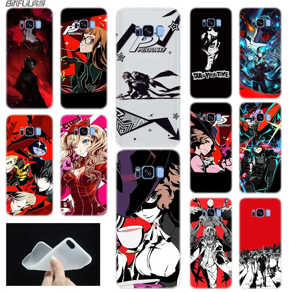 

Case For Samsung S5 S6 S7 Edge Plus S8 S9 S10 E Plus Case Cover Soft Silicone 3D TPU Note 8 9 10 Pro Persona 5 P5