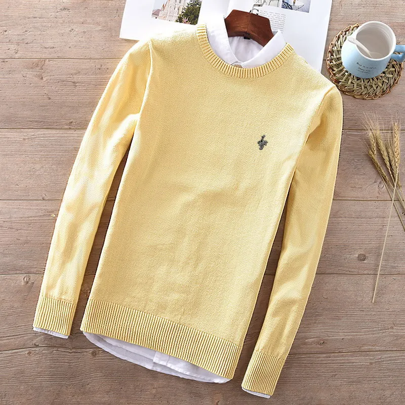 spring and autumn Cotton Sweater Men Long Sleeve Pullovers Outwear Man O-Neck sweaters Tops Loose Solid Fit Knitting Clothing spring and autumn Cotton Sweater Men Long Sleeve Pullovers Outwear Man O-Neck sweaters Tops Loose Solid Fit Knitting Clothing