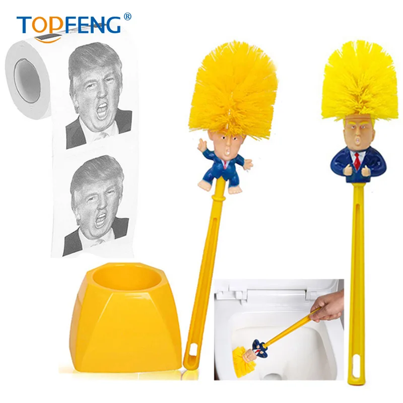TopFeng Дональд Трамп, щетка для унитаза, отличный подарок для унитаза, отличный подарок для унитаза
