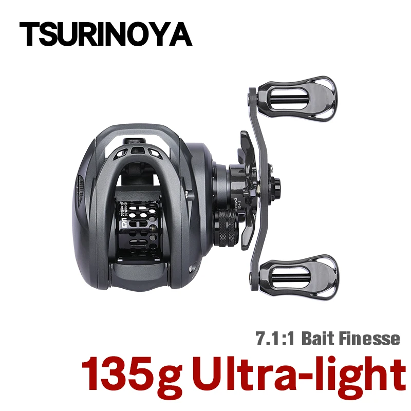Катушка рыболовная TSURINOYA Dark Wolf 50S ульсветильник 135 г макс. нагрузка 4 кг 7 1: 1 | Спорт