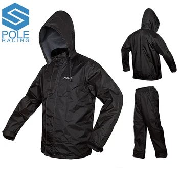 

POLE Rain Coat Walking Outdoor Sports Jacket Motorbike Raincoat Suit Impermeable Waterproof Fishing Men Woman Black Raincoat