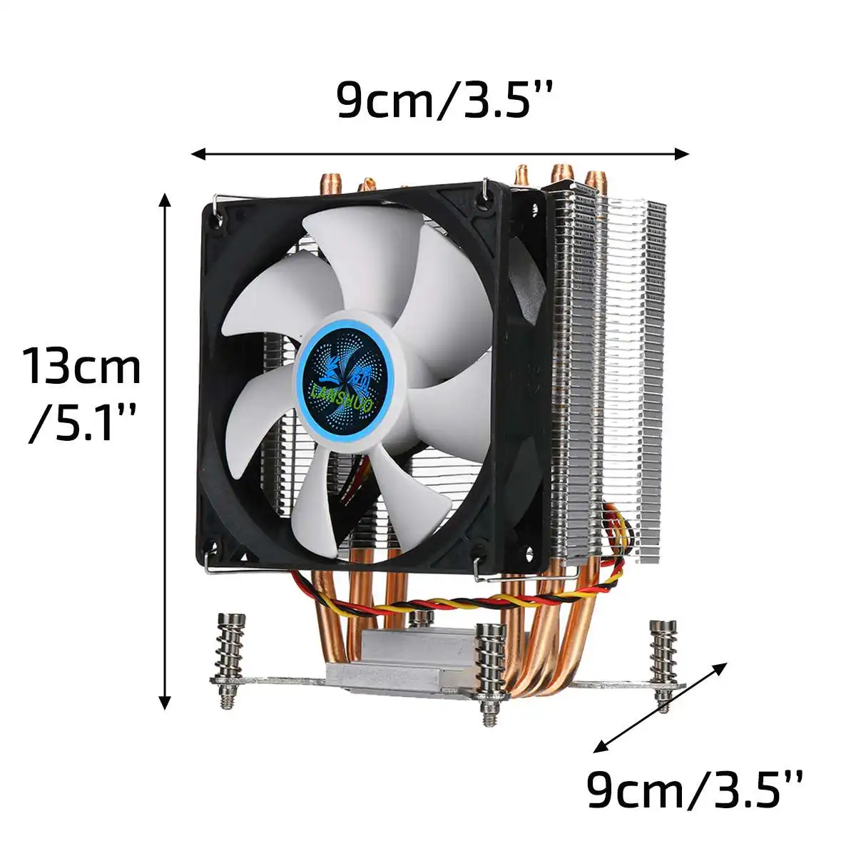 Кулер для процессора 90 мм 4 медных тепловых трубы 3 контакта Intel LGA 2011 X79 X99