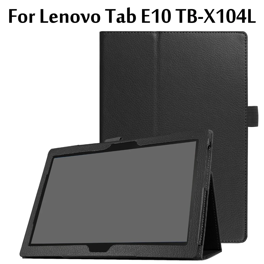 Чехол для Lenovo Tab E10 тонкий складной флип чехол с подставкой из искусственной кожи