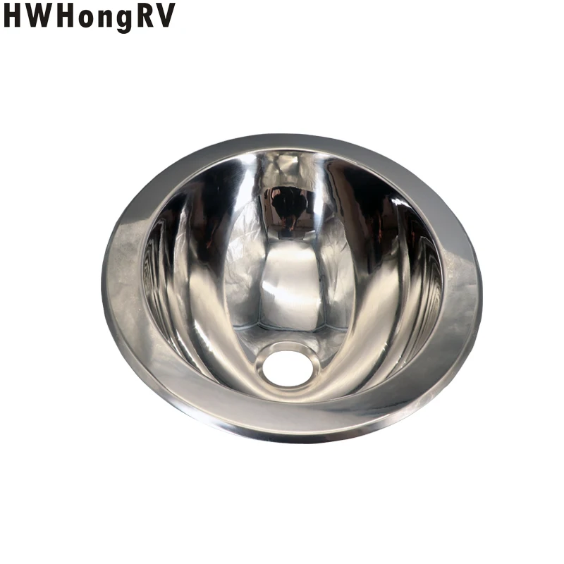 RV Wash Ellipse basin stainless steel sink bright stainless steel RV Caravan Camper Stainless Steel Hand Wash Basin Kitchen