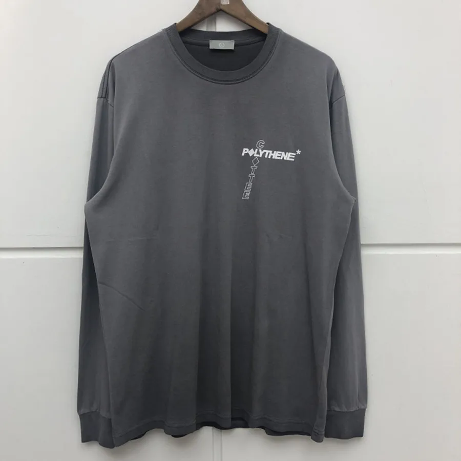 

Long Sleeve POLYTHENE* OPTICS Men Women t shirts Loose Casual Hip Hop Patch POLYTHENE OPTICS T-Shirts