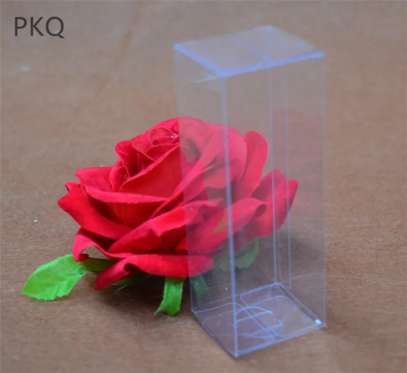 

20pcs 7*7*H Transparent PVC Box Clear Favor Gift Box Craft Display Box Cosmetic Jewelry Plastic Box Packaging For Pen