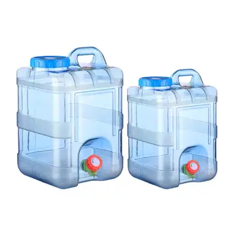 

15L 20L Pure Water Plastic Bucket Home Water Storage Container With Lid Car Self-driving Tour with Faucet Mineral Water Barrel