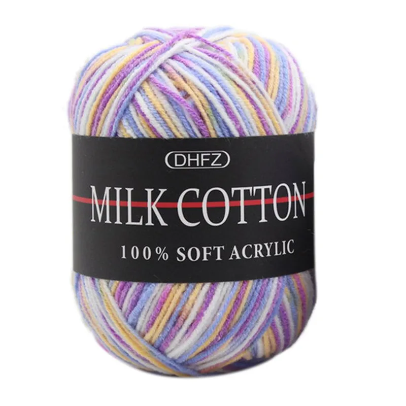 23Colors 50g Double Knitting Crochet Milk Soft Baby Cotton Wool Yarn Hand Knitted Yarn DIY Craft Knit Sweater Scarf Hat