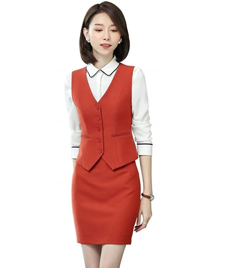 Осень женский жилет женский v-образный вырез тонкий костюм жилет пальто бизнес кнопка вниз черный белый красный жилет