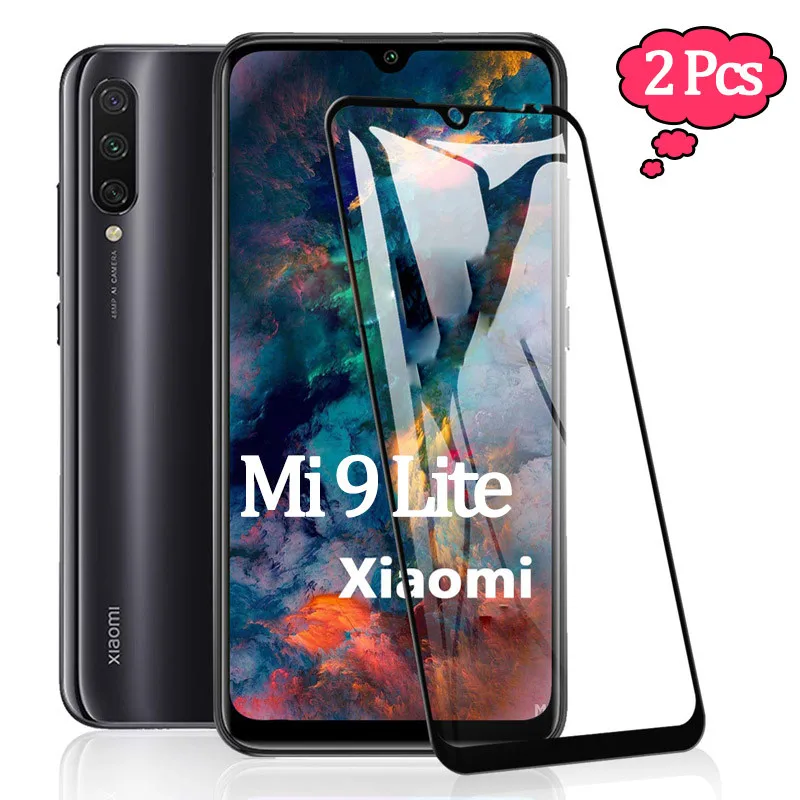 

2 Pcs Screen Protector for Mi 9 Lite Xiaomi 9Lite Tempered Glass Protection Mi9 Lite Xiomi Mi9Lite Glass Film Xiami Mi-9-Lite
