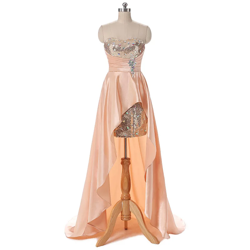 Popodion Rhinestone Knee Length Dress Cocktail Dress Cocktail Dresses Robe for Party WED90589