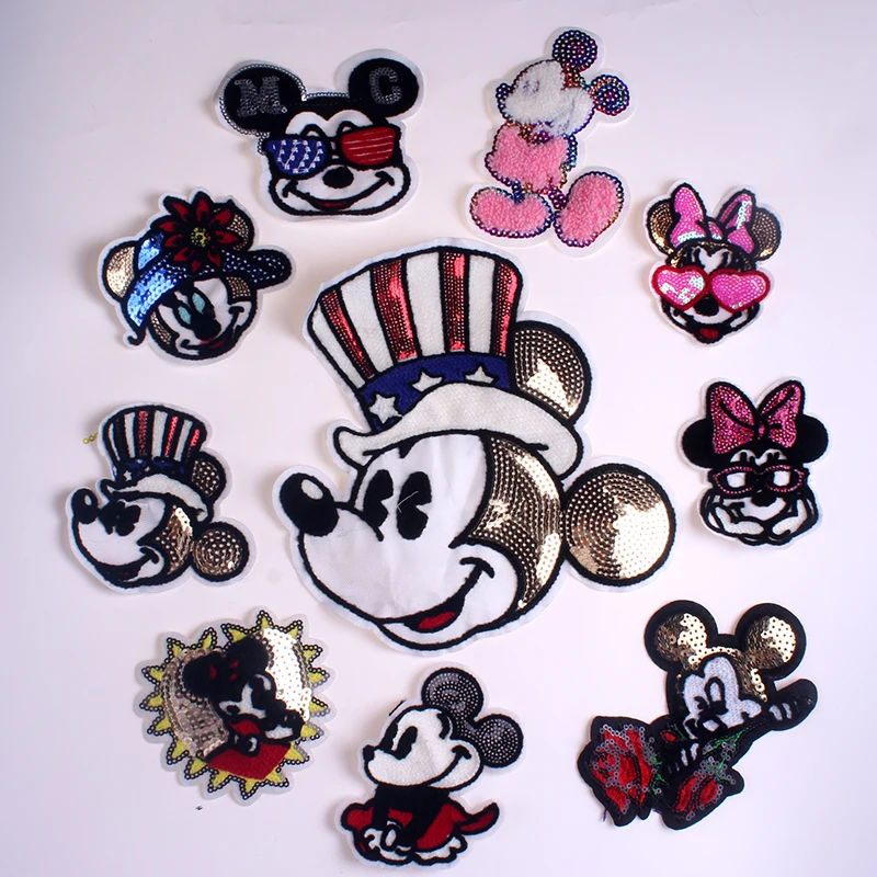 

Pulaqi Cartoon Mouse patch DIY Embroidered patches for Clothing DIY Sewing On Patches For Clothes Cute Patch Applique on Clothes