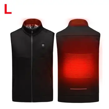 

2019 Men Winter Heated Vest USB Infrared heating Jacket Carbon Fiber Electric Thermal Waistcoat Fishing Clothes Heating Suit