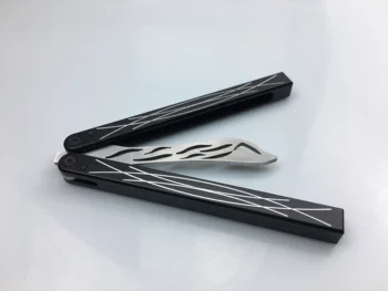 

Bushing Butterfly Trainer Knife Blade 420 steel Handle Knife Not Sharp Camping Hunting Knife Pocket Knife