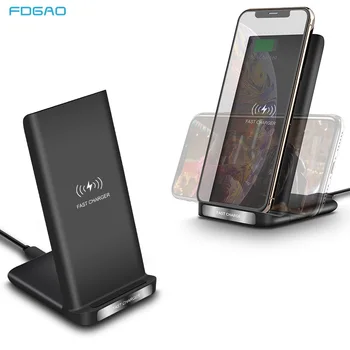 

FDGAO 15W Wireless Charger Desktop Charging Stand For Samsung S20 S10 Note 10 9 Qi Fast Charging Holder for IPhone SE2 11 Pro XS