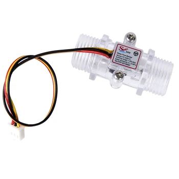 

Transparent Water Flowmeter Sensor Restrictor Hall Current Counter Sensor 1-30l/min
