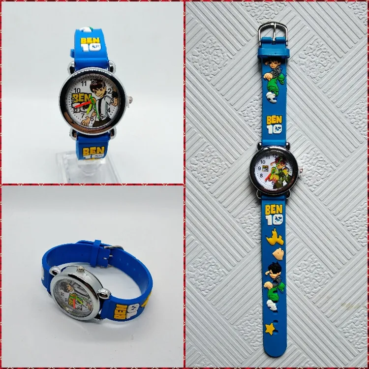 Мультфильм конечной герой Бен 10 детские часы водонепроницаемые детские часы для детей девочек мальчиков подарок студентов часы Montre Pour Enfants - Цвет: Синий