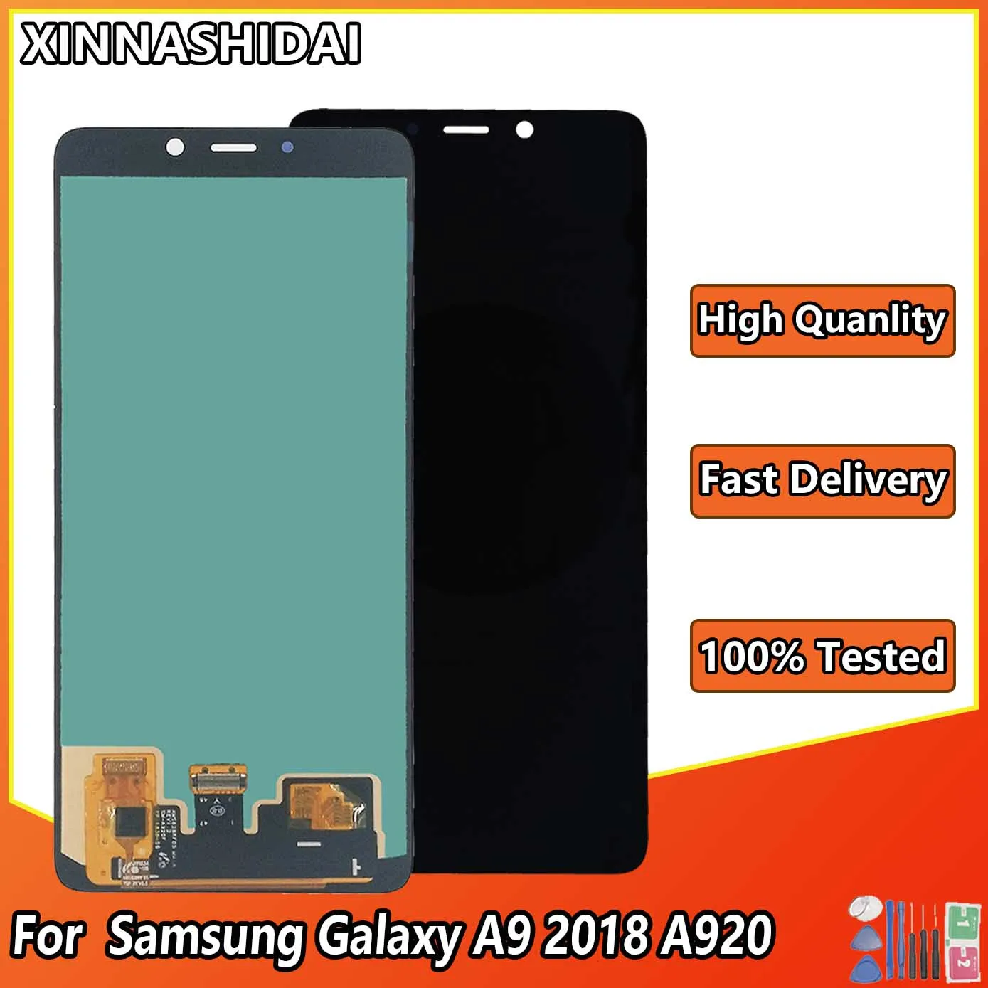 Super AMOLED For Samsung Galaxy A9 2018 A920 A920F SM-A920F/DS Touch Screen Digitizer LCD Display Assembly A9Star Pro | Мобильные