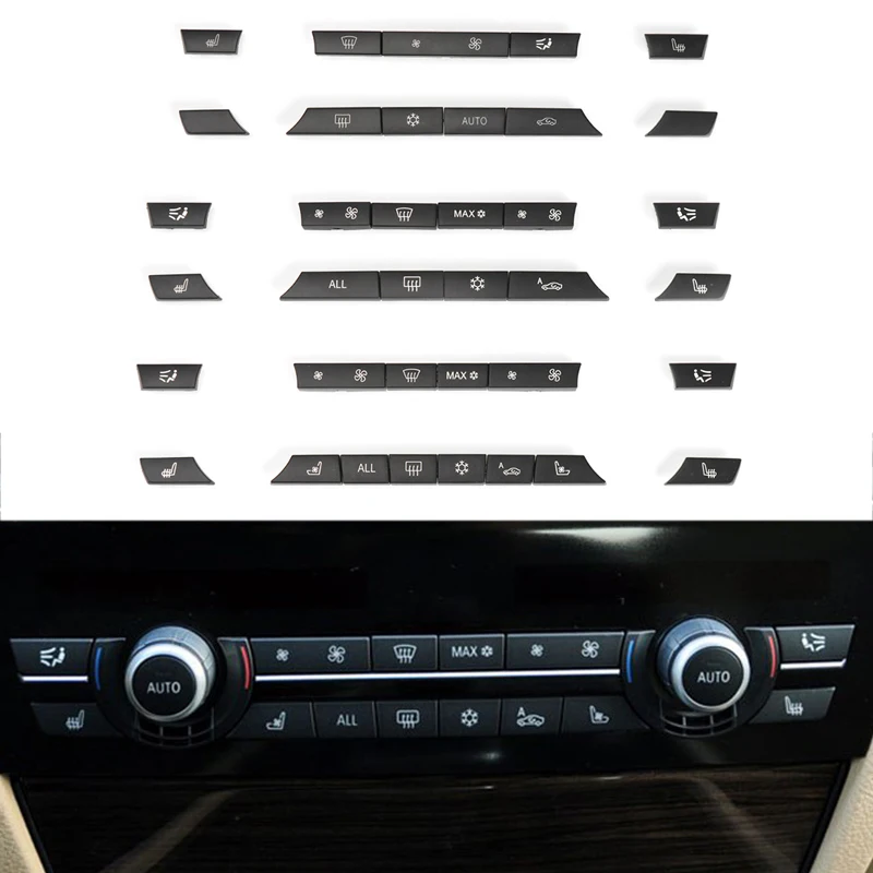 Three T Black Car 11 Button A/C Heater Switch Button Cover Repair Kit Speed Heater Control Panel Switch Button Key Caps Fit for BMW 5 Series F07 GT/F10/F11 6 Series F06/F12/F13 7 Series F01/F02 Three T Black Car 11 Button A/C Heater Switch Button Cover Repair Kit Speed Heater Control Panel Switch Button Key Caps Fit for BMW 5 Series F07 GT/F10/F11 6 Series F06/F12/F13 7 Series F01/F02