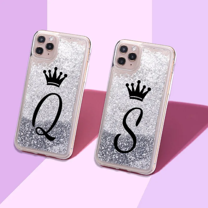 Чехол для iPhone 11 X XS XR Max Pro 7 8 7Plus 8Plus 6 с оригинальными инициалами и надписью A to Z Crown |