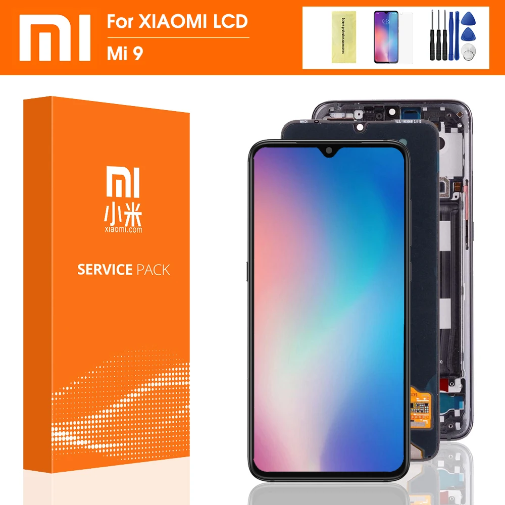 6 39 ''Оригинальный ЖК дисплей для Xiaomi Mi 9 Mi9 сенсорный экран дигитайзер в сборе
