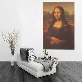 

Da Vinci Famous Smile Of Mona Lisa Portrait Canvas Art Painting Reproductions Classical Art Prints For Living Room Wall Decor