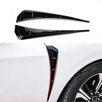

2Pcs Carbon Fibre Color Side ABS 3D Sticker For Fender Vent Air Wing Cover Trim For Honda For Civic 2016 2017 2018