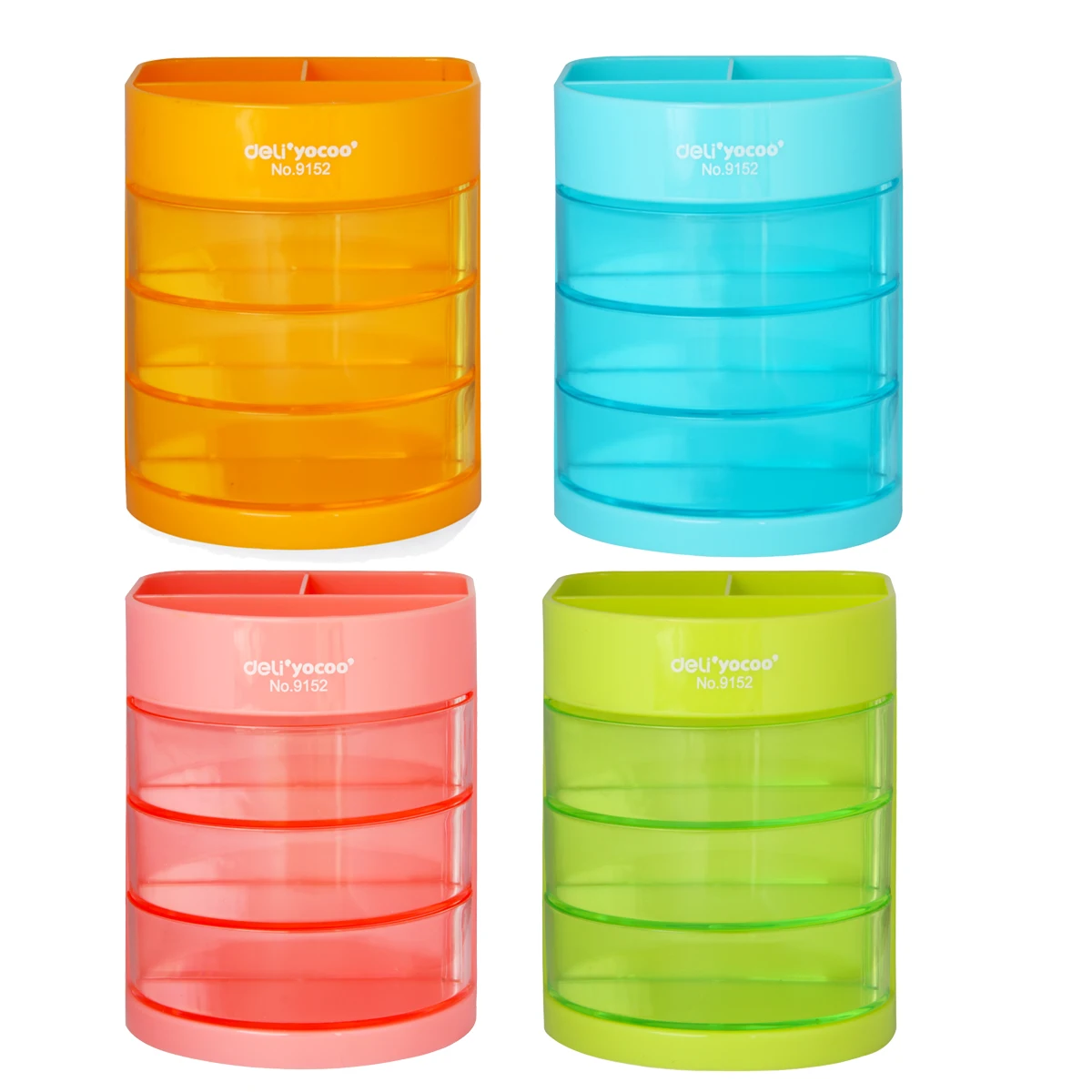 

Mini Color Pencil Holder Stand Box 3 Layer Storage Case for Stationery Office Desk Accessories School Supplies Organizer A6068