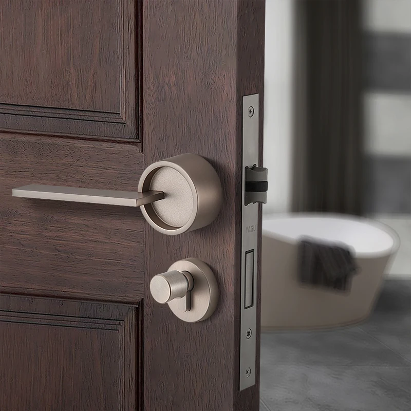  1 Set Simple Fake Door Lock American Style Retro Bedroom Door Handle Lock Interior Anti-theft Room  - 4000065263041