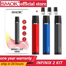 SMOK infinix 2 Kit 450 мАч встроенный аккумулятор электронная сигарета кальян ручка 2 мл pod стартовый комплект испаритель вейп ручка(China)