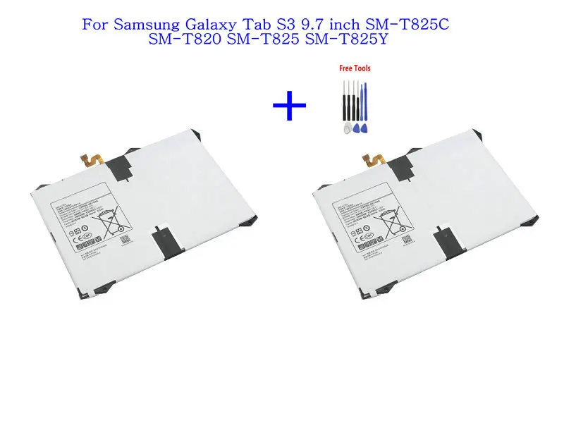 2x6000 мАч планшет Батарея EB-BT825ABE для samsung Galaxy Tab S3 9,7 дюймов SM-T825C SM-T820 SM-T825 SM-T825Y+ набор инструментов для ремонта