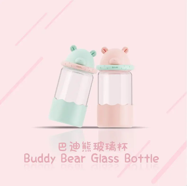X& W buddy pets bear креативная силиконовая стеклянная бутылка Студенческая Подарочная чашка детская чашка подарок товаров