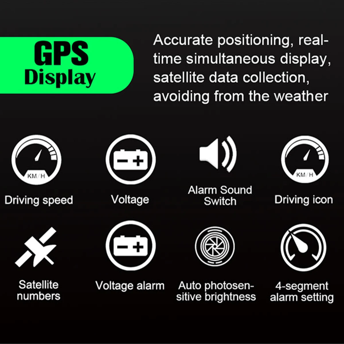 Автомобильный OBD gps Hud скорость ometer дисплей цифровой скорости лобового стекла проектор с солнцезащитным капюшоном