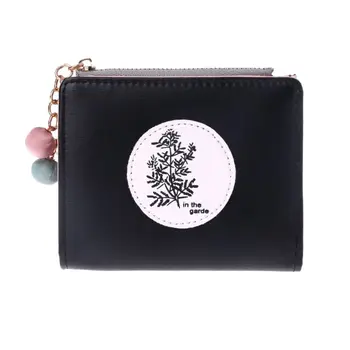 

Sell at a loss! Lovely Lady Zipper Hasp Small Purse Change Card Holders Simple Female Short PU Wallet Tassels 11.5*9.5*3cm