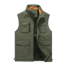 603# стиль мужской жилет осень и зима Открытый Рыбалка фотография мульти-карманы жилет матовый и толстый лошадь
